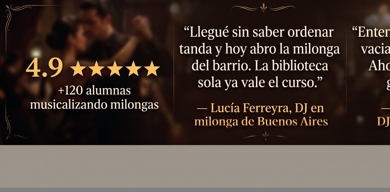 Testimonios de alumnas de tango