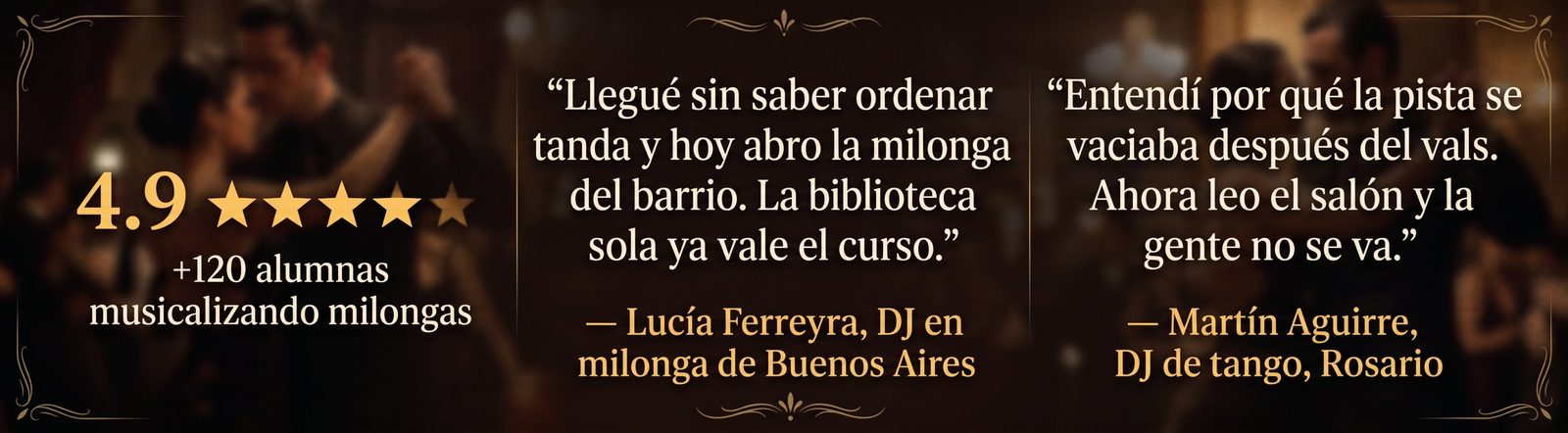 Testimonios de alumnas musicalizando milongas